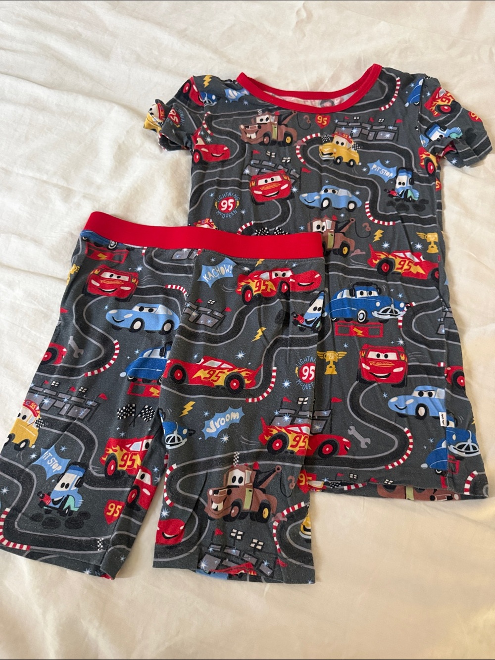 Little sleepies X Disney Pixar cars pajamas size 7/8